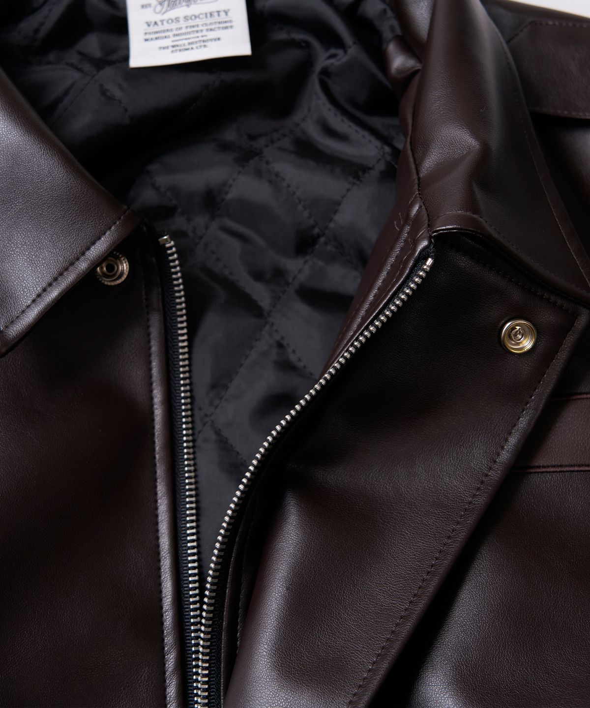 스티그마(STIGMA) A-2 OVERSIZED CROP FAUX LEATHER JACKET