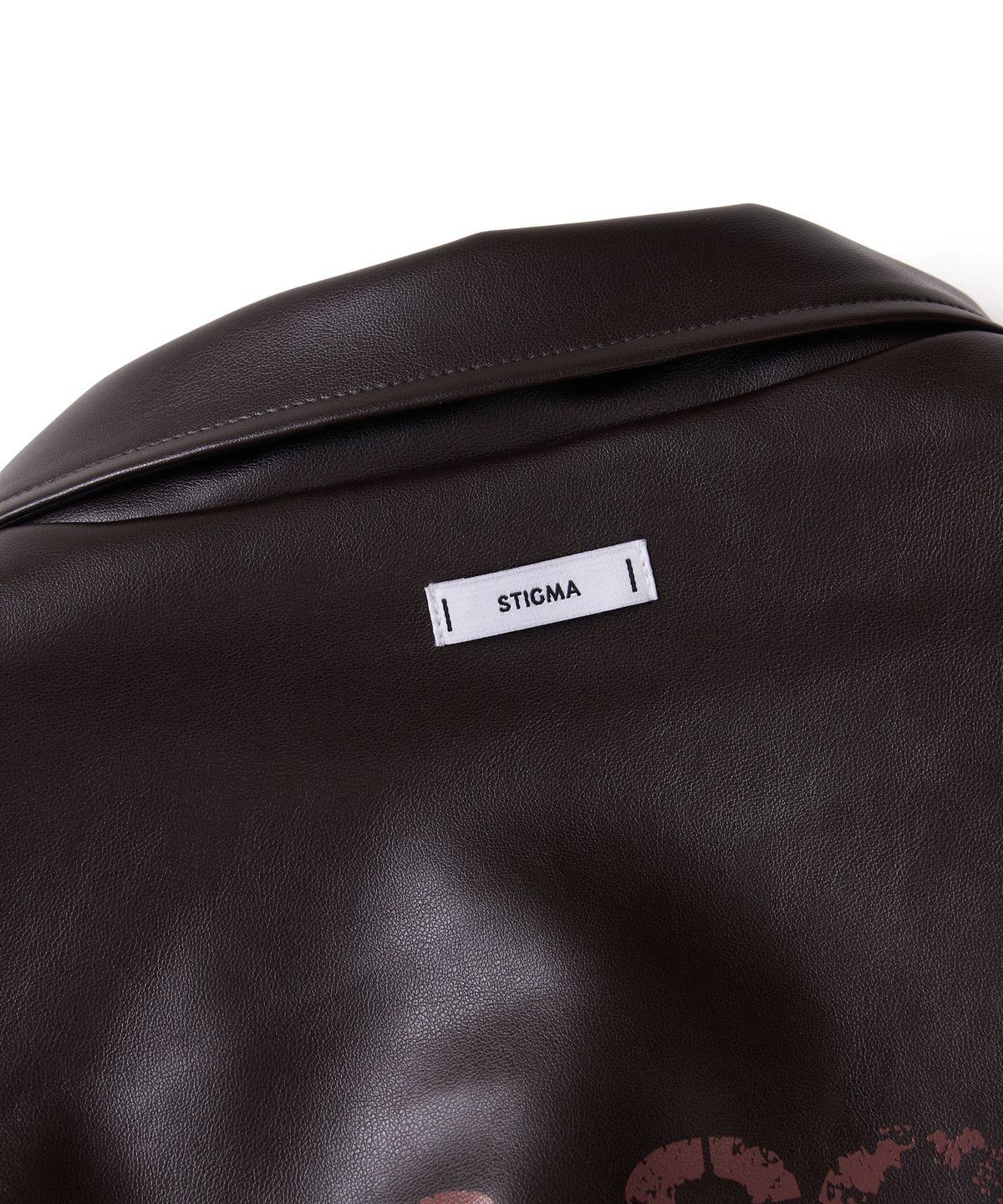 스티그마(STIGMA) A-2 OVERSIZED CROP FAUX LEATHER JACKET