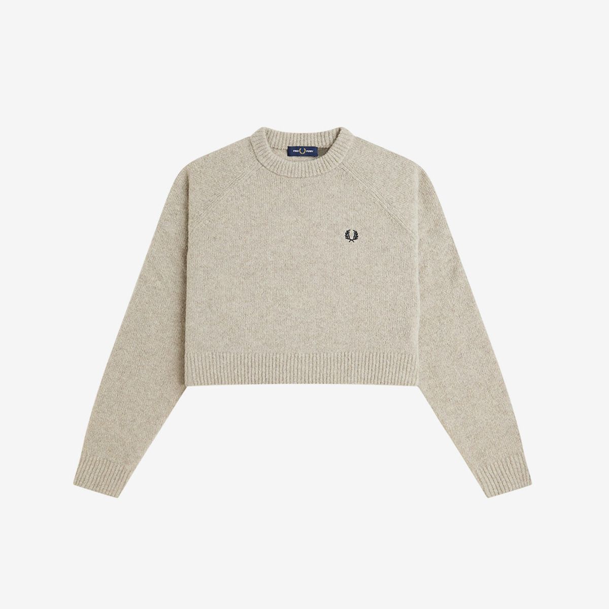 프레드페리(FRED PERRY) [Womens] 크롭 텍스쳐드 니트 - 웜 오트 말 AFPF2531115-Z45