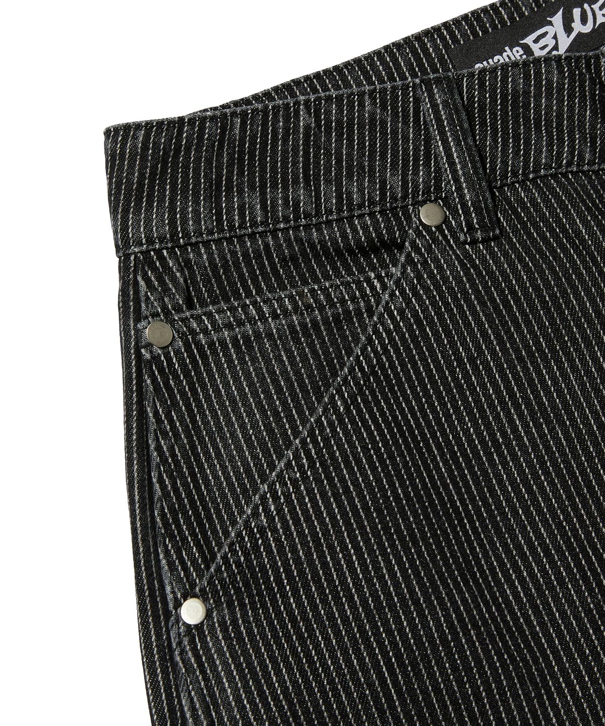 스웨이드(SUADE) STRIPE DOUBLE KNEE DENIM [BLACK]