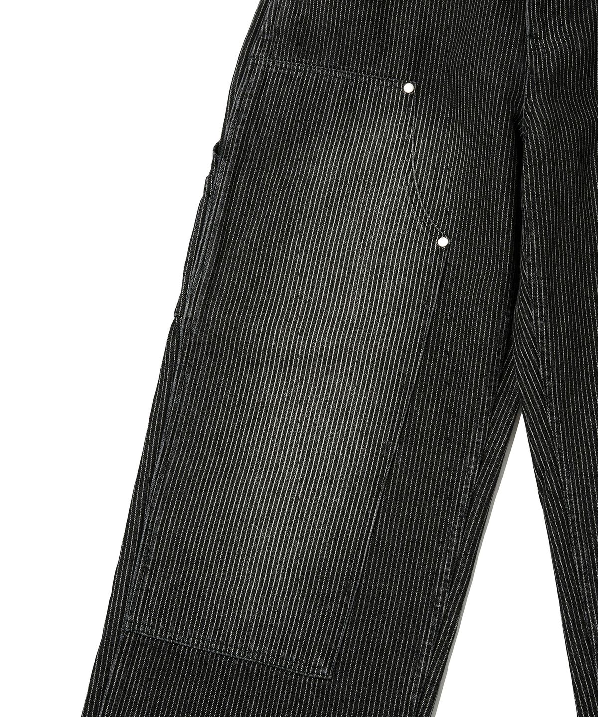 스웨이드(SUADE) STRIPE DOUBLE KNEE DENIM [BLACK]