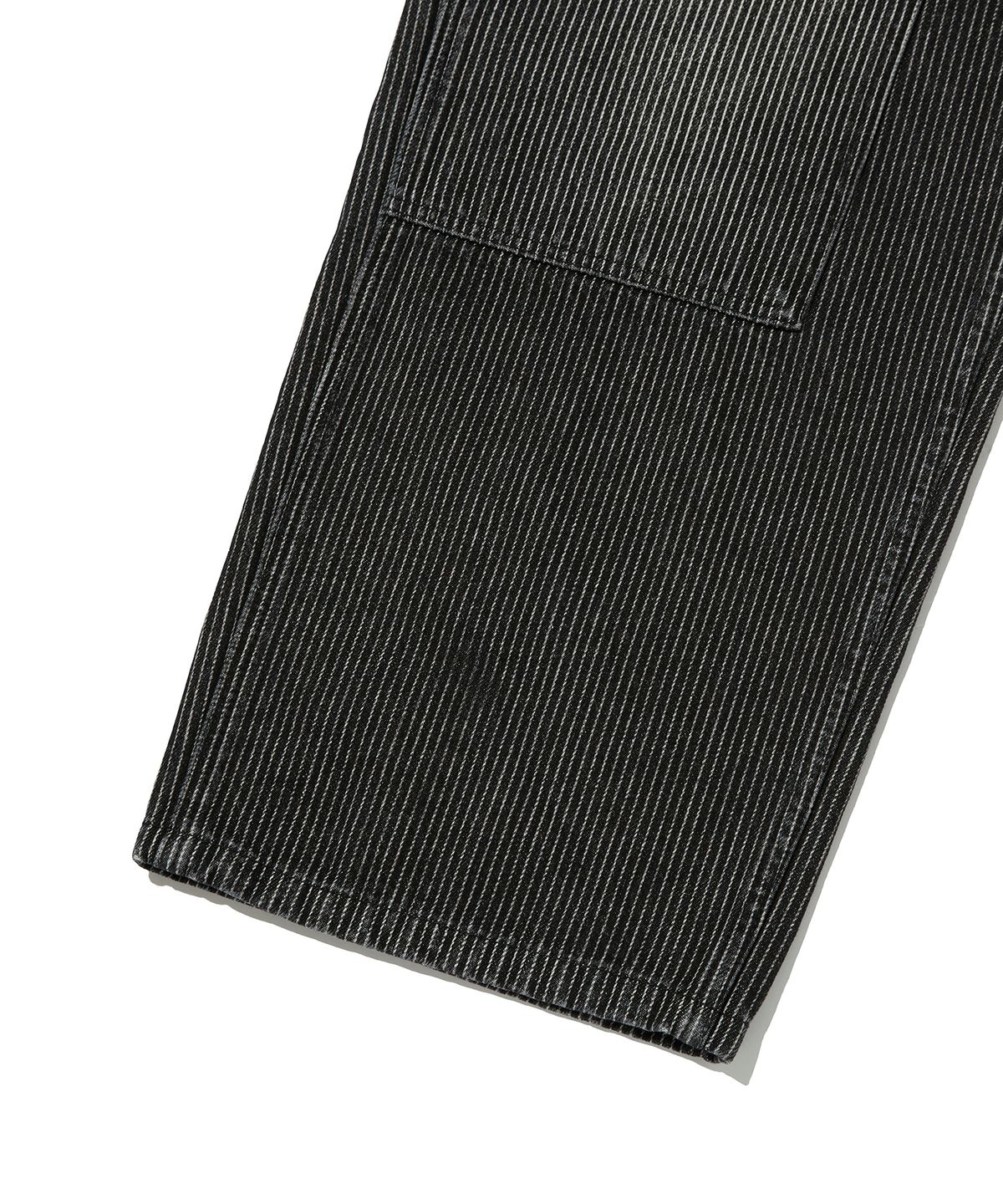 스웨이드(SUADE) STRIPE DOUBLE KNEE DENIM [BLACK]