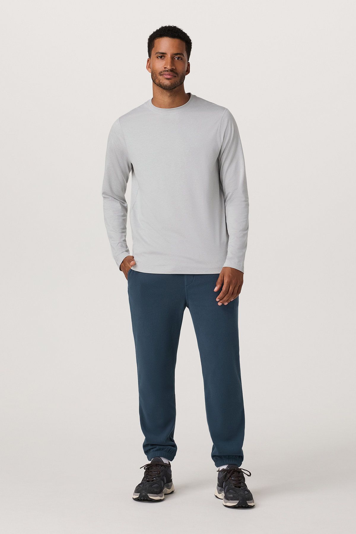 뷰오리(VUORI) [남성] L/S 폰토 퍼포먼스 티_그레이 VR15320008