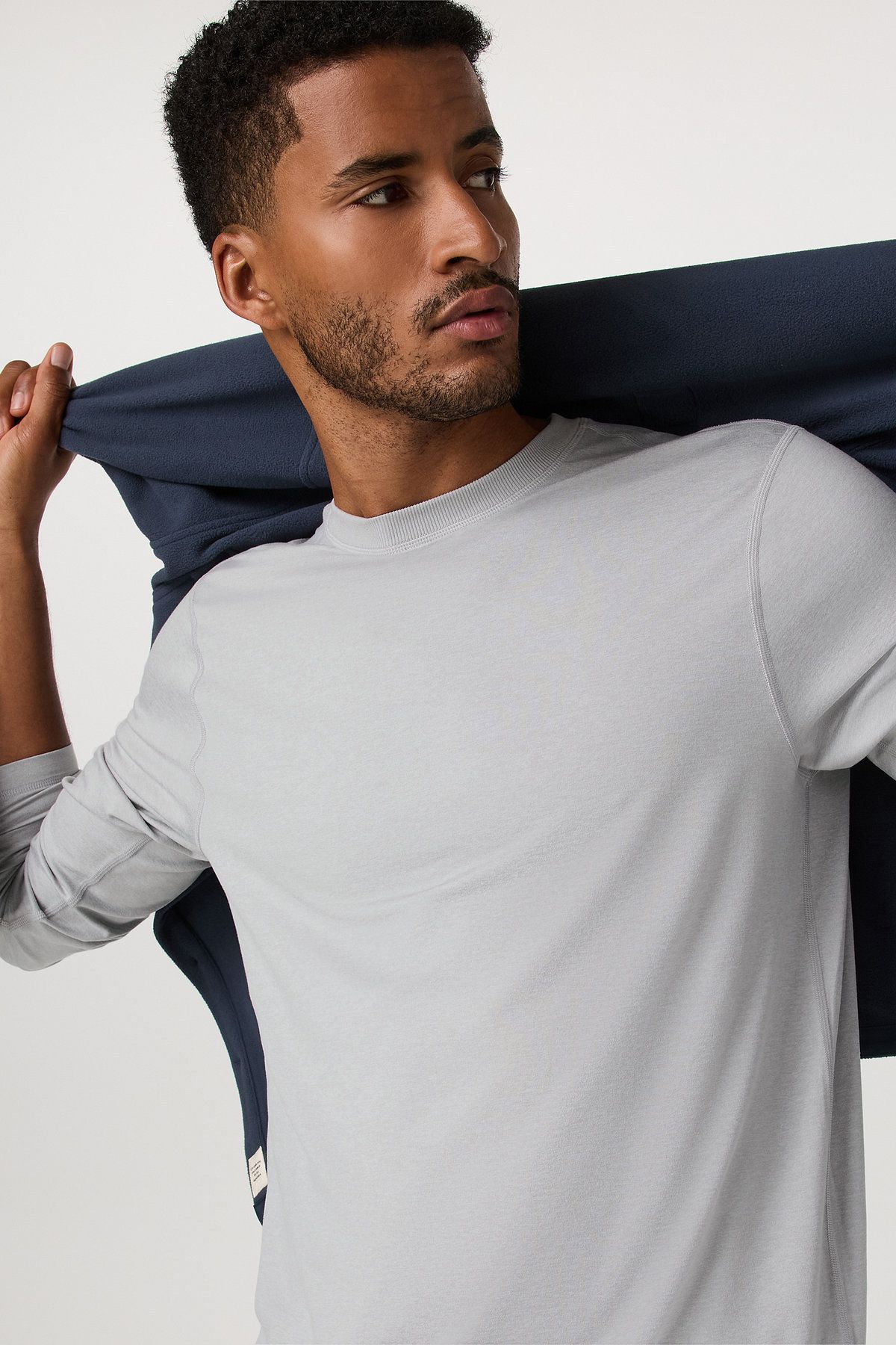 뷰오리(VUORI) [남성] L/S 폰토 퍼포먼스 티_그레이 VR15320008