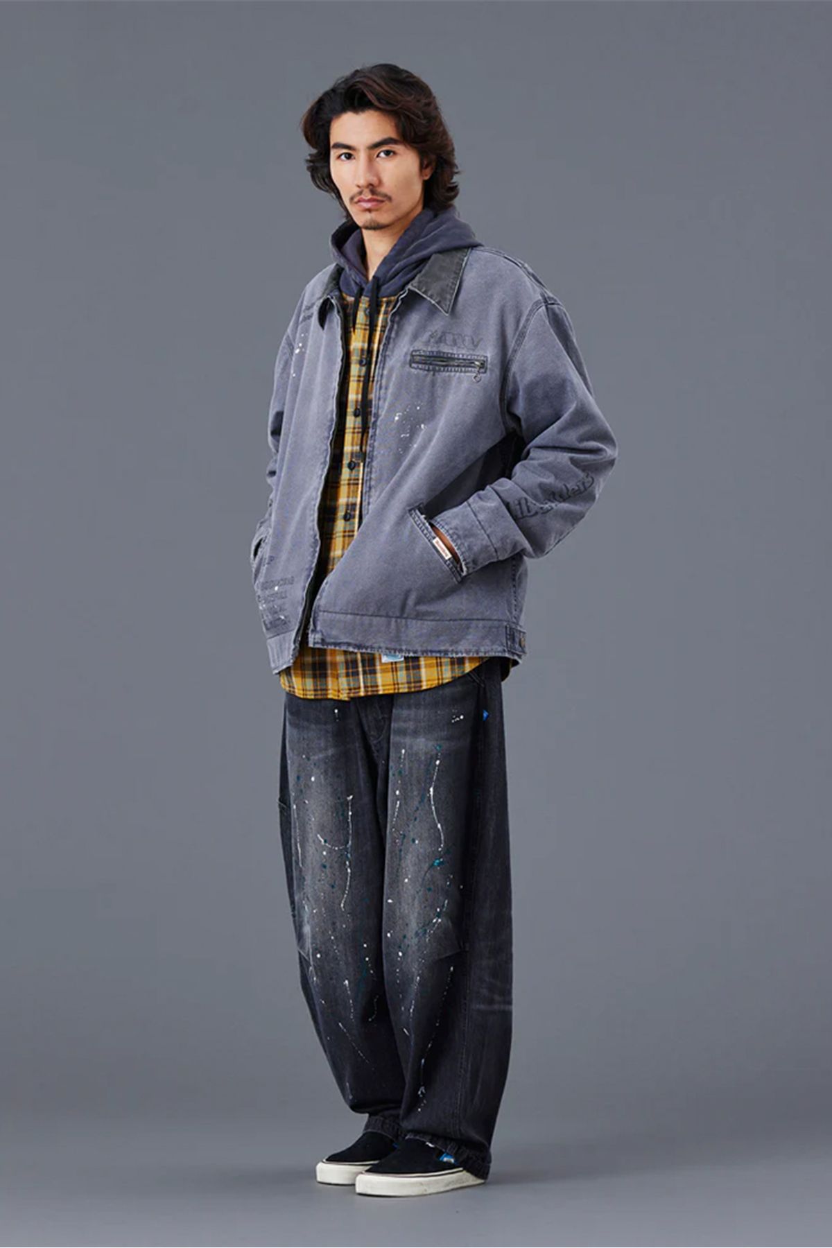 찬스클로딩(CHANCE CLOTHING) GARMENT DYED WORK JACKET - BLACK