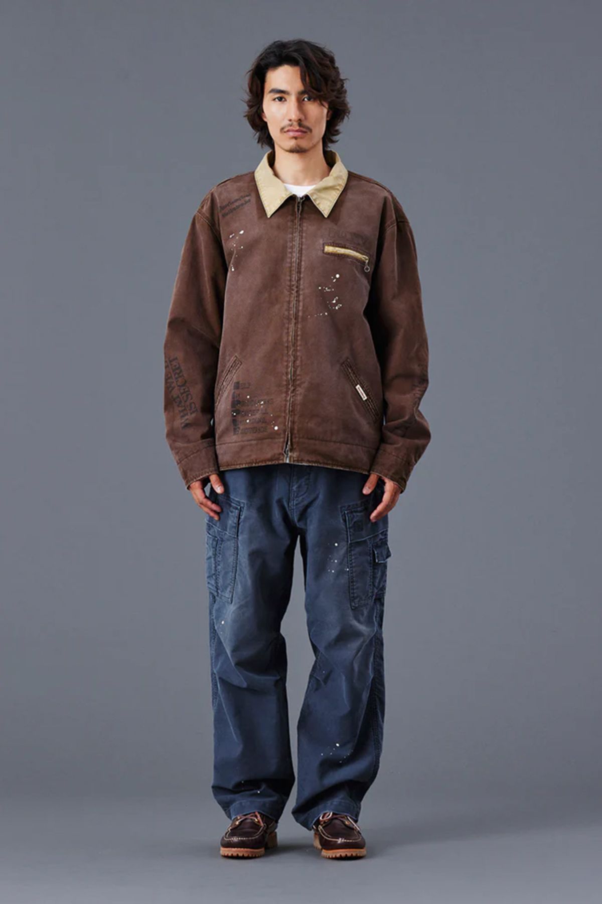 찬스클로딩(CHANCE CLOTHING) GARMENT DYED WORK JACKET - BROWN