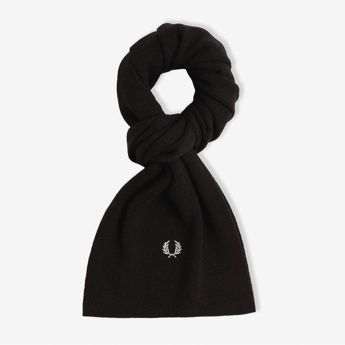 프레드페리(FRED PERRY) 클래식 울 스카프 - 블랙/스노우화이트 CFPU2538140-843