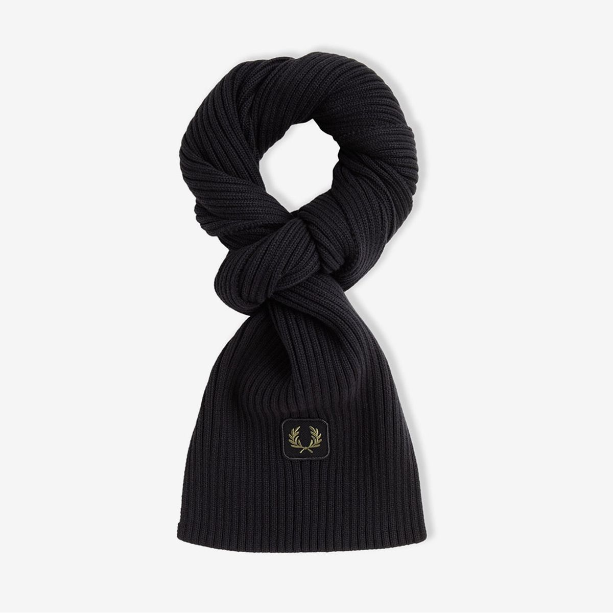 프레드페리(FRED PERRY) 코튼 립 스카프 - 블랙 CFPU2531134-102