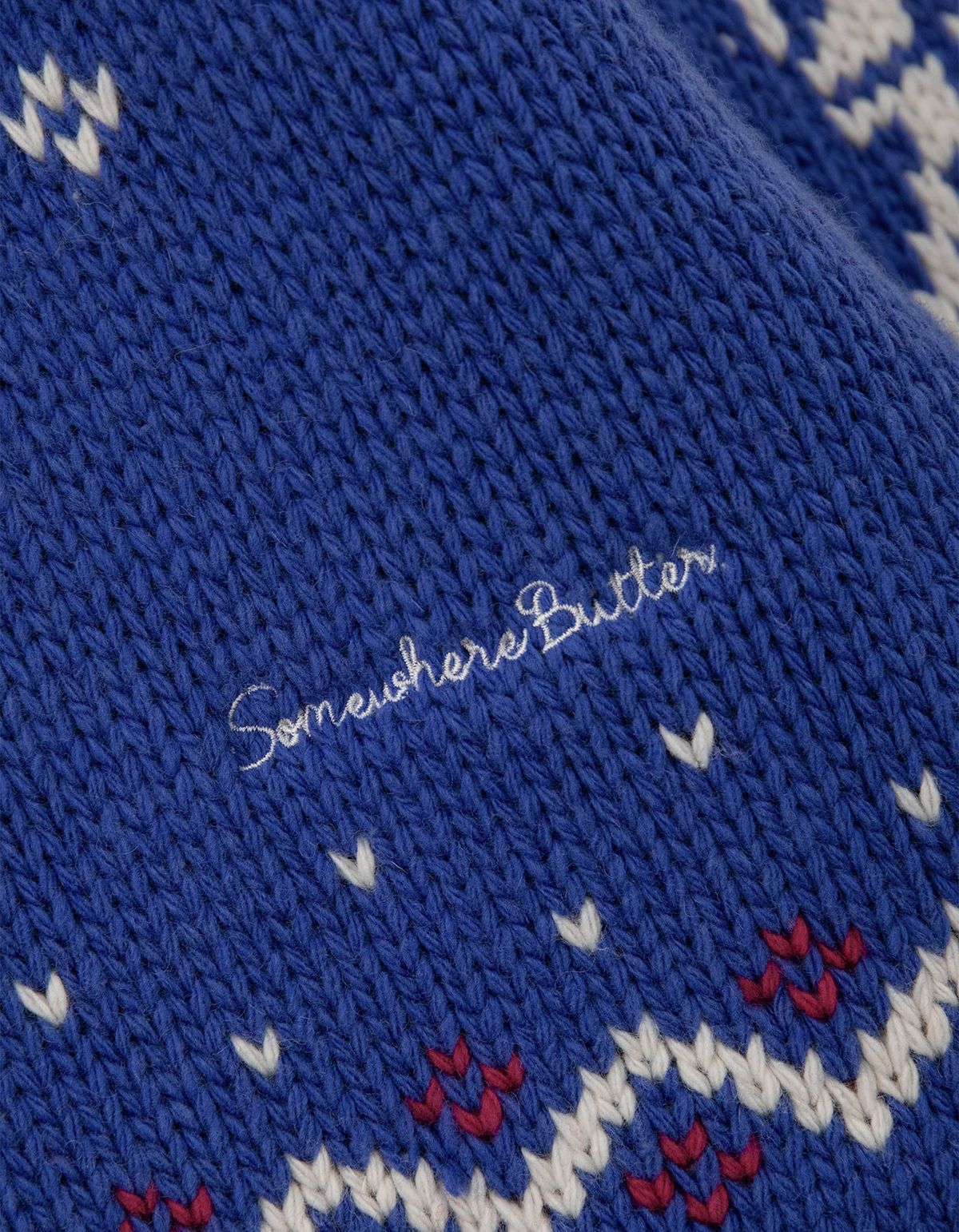 썸웨어버터(SOMEWHEREBUTTER) Penguin Wool Sweater - Cobalt Blue
