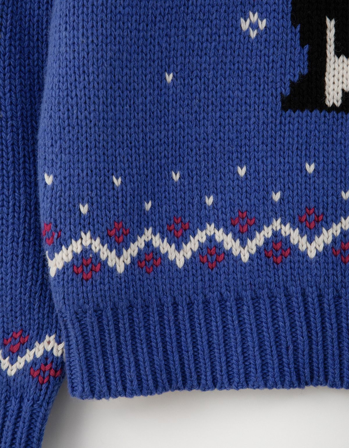 썸웨어버터(SOMEWHEREBUTTER) Penguin Wool Sweater - Cobalt Blue