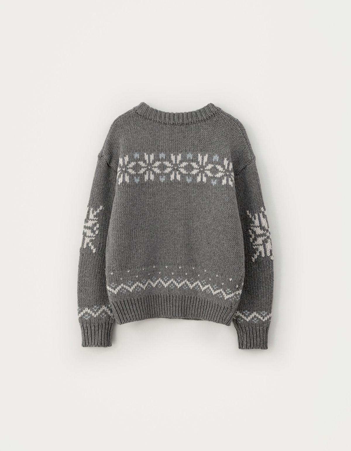 썸웨어버터(SOMEWHEREBUTTER) Penguin Wool Sweater - Grey