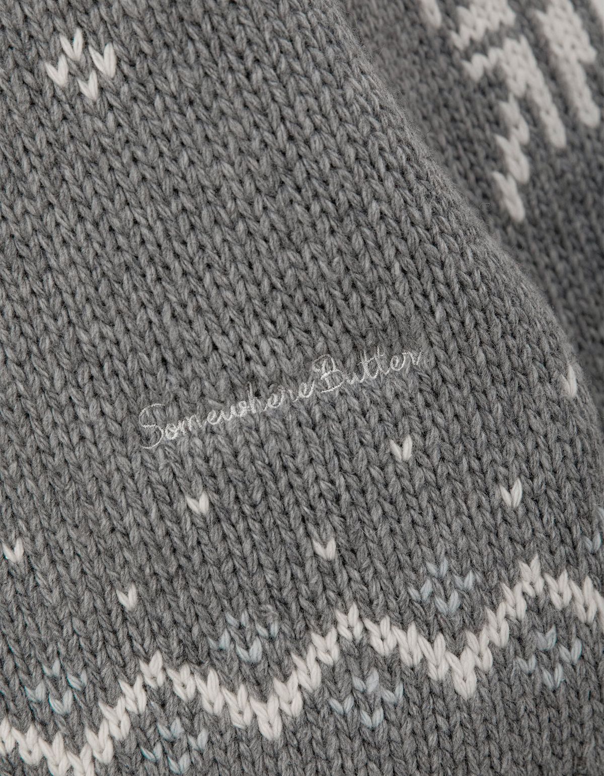 썸웨어버터(SOMEWHEREBUTTER) Penguin Wool Sweater - Grey