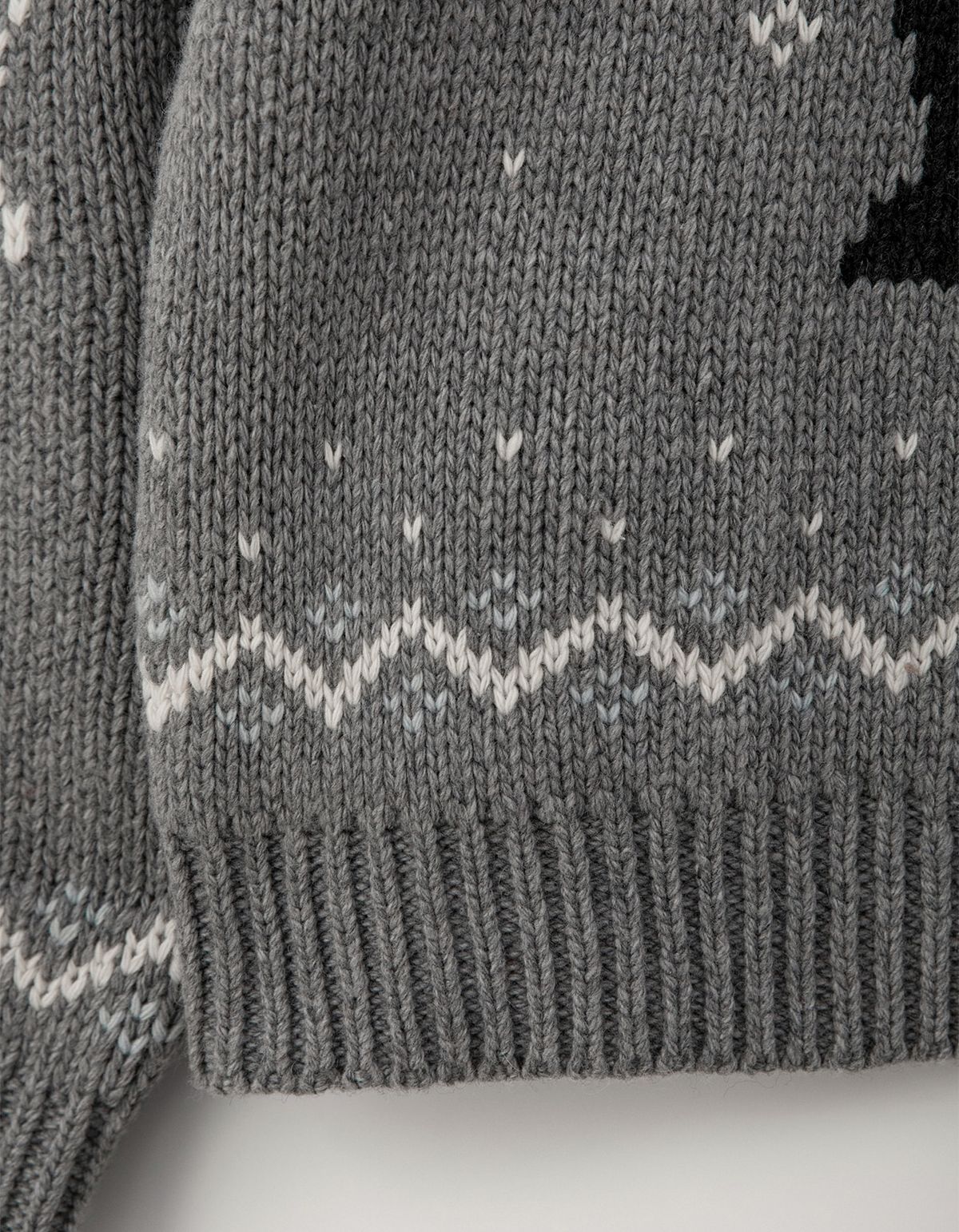 썸웨어버터(SOMEWHEREBUTTER) Penguin Wool Sweater - Grey