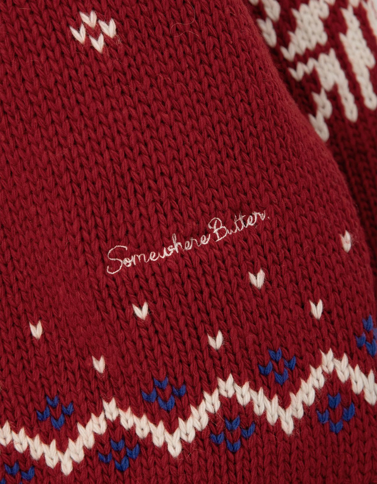 썸웨어버터(SOMEWHEREBUTTER) Penguin Wool Sweater - Red