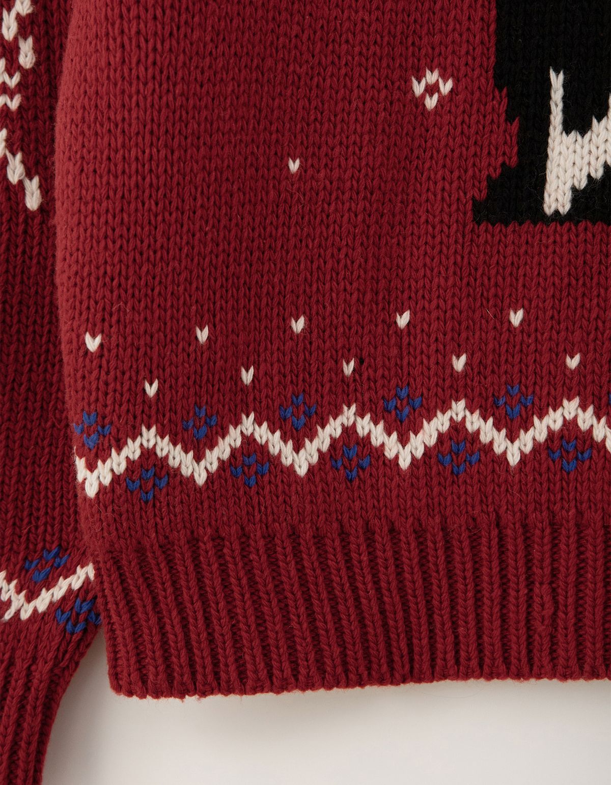 썸웨어버터(SOMEWHEREBUTTER) Penguin Wool Sweater - Red