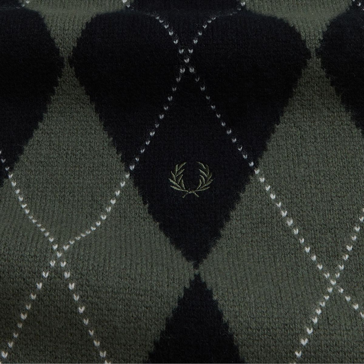 프레드페리(FRED PERRY) 브러시드 아가일 스카프 - 블랙 CFPU2531133-102