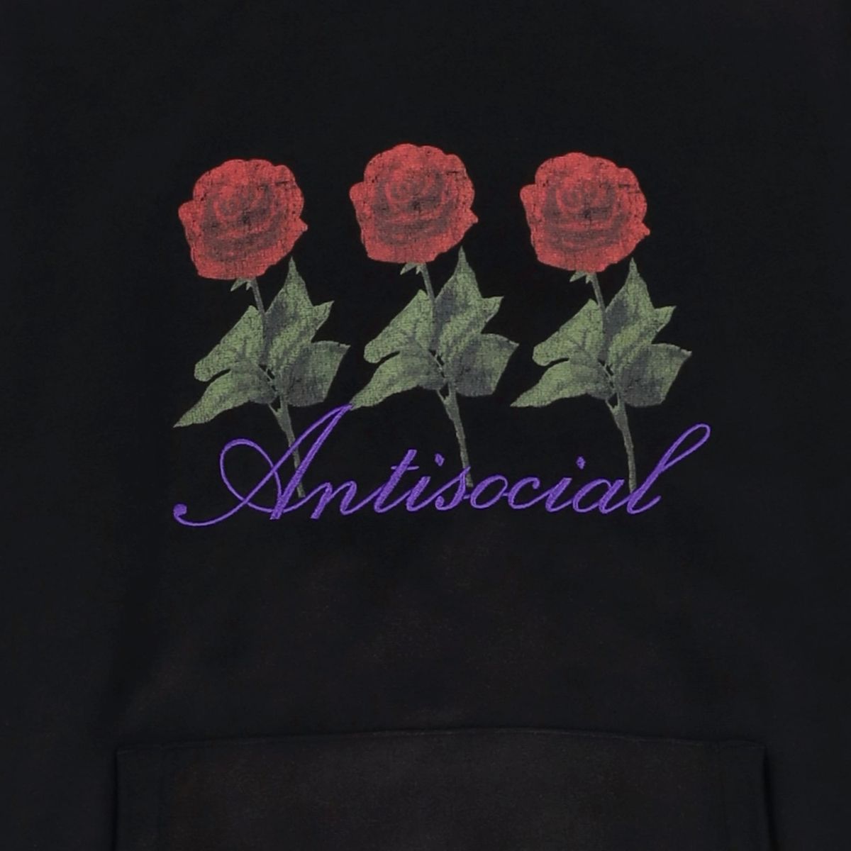 안티 소셜 소셜 클럽(ANTI SOCIAL SOCIAL CLUB) 빈티지 플라워 후드 블랙