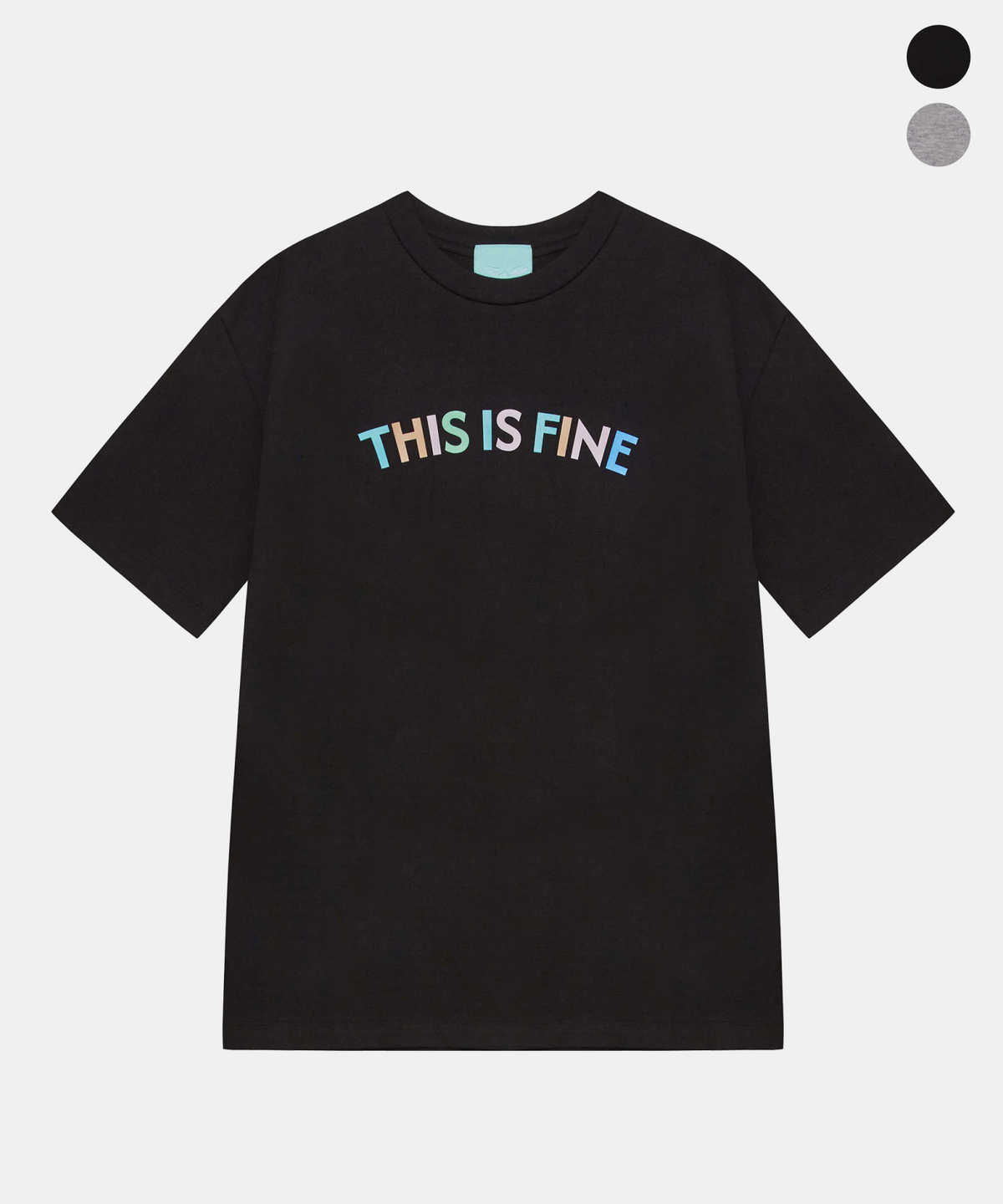 디스이즈파인(THIS IS FINE) 멀티컬러 로고 티 (2color)