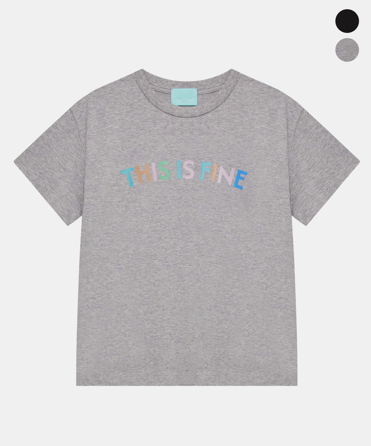 디스이즈파인(THIS IS FINE) 멀티컬러 로고 티 (2color)
