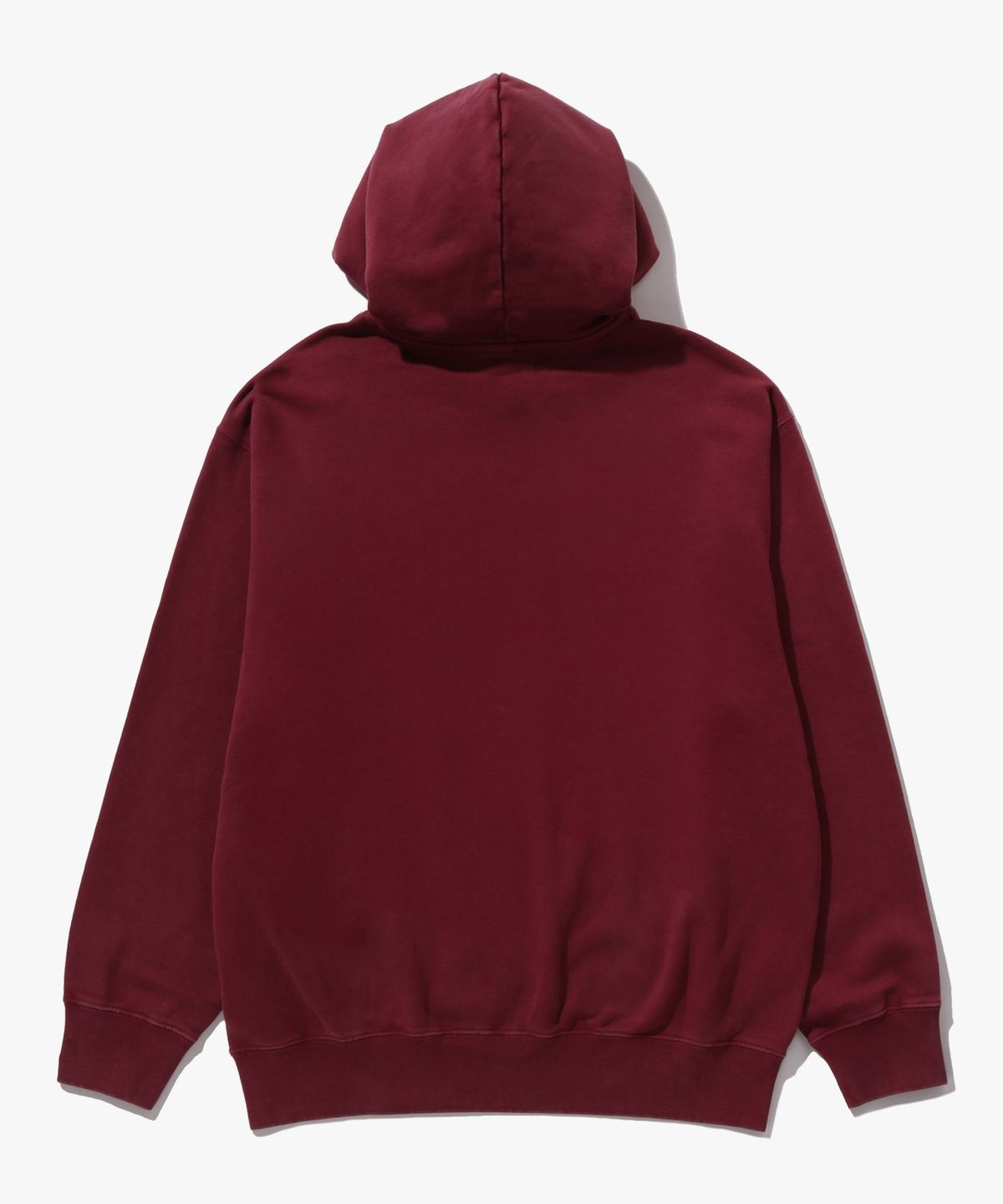 베이프(BAPE) 가먼트 다이 콜리지 풀오버 후드(M) BURGUNDY
