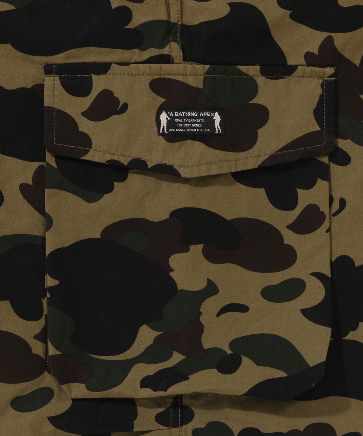 베이프(BAPE) 퍼스트 카모 레귤러 핏 6 포켓 팬츠(M) GREEN