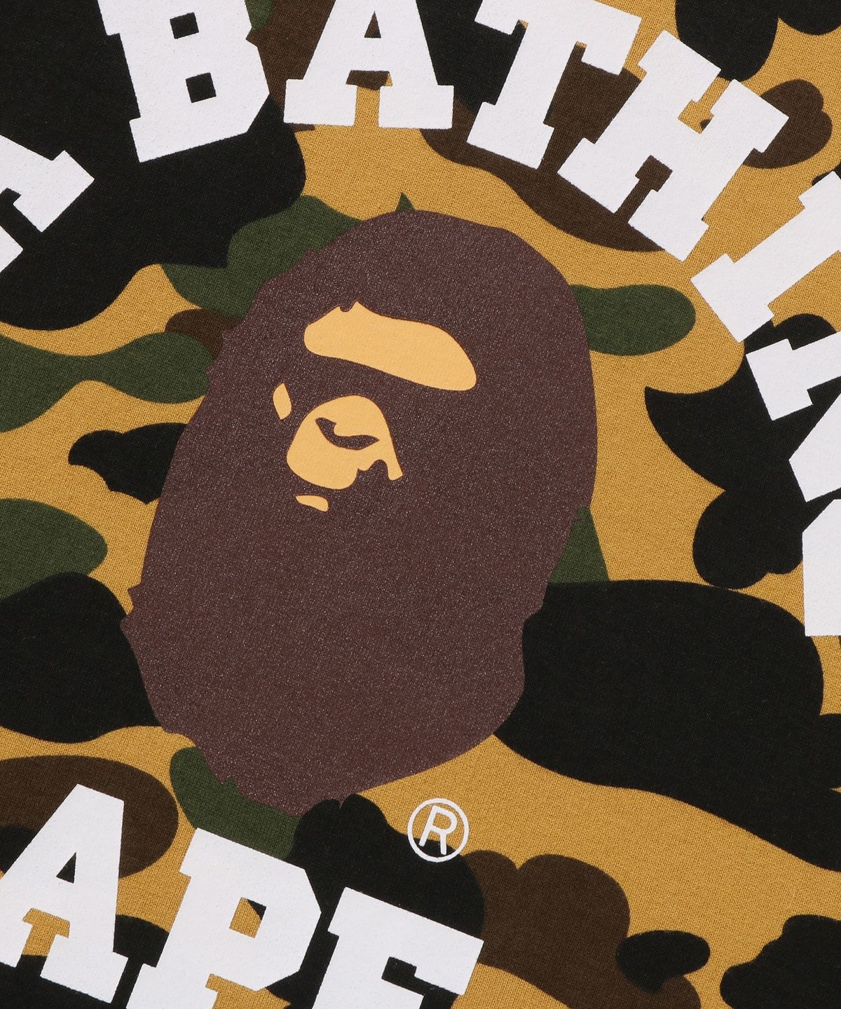 베이프(BAPE) 퍼스트 카모 콜리지 티셔츠(M) YELLOW