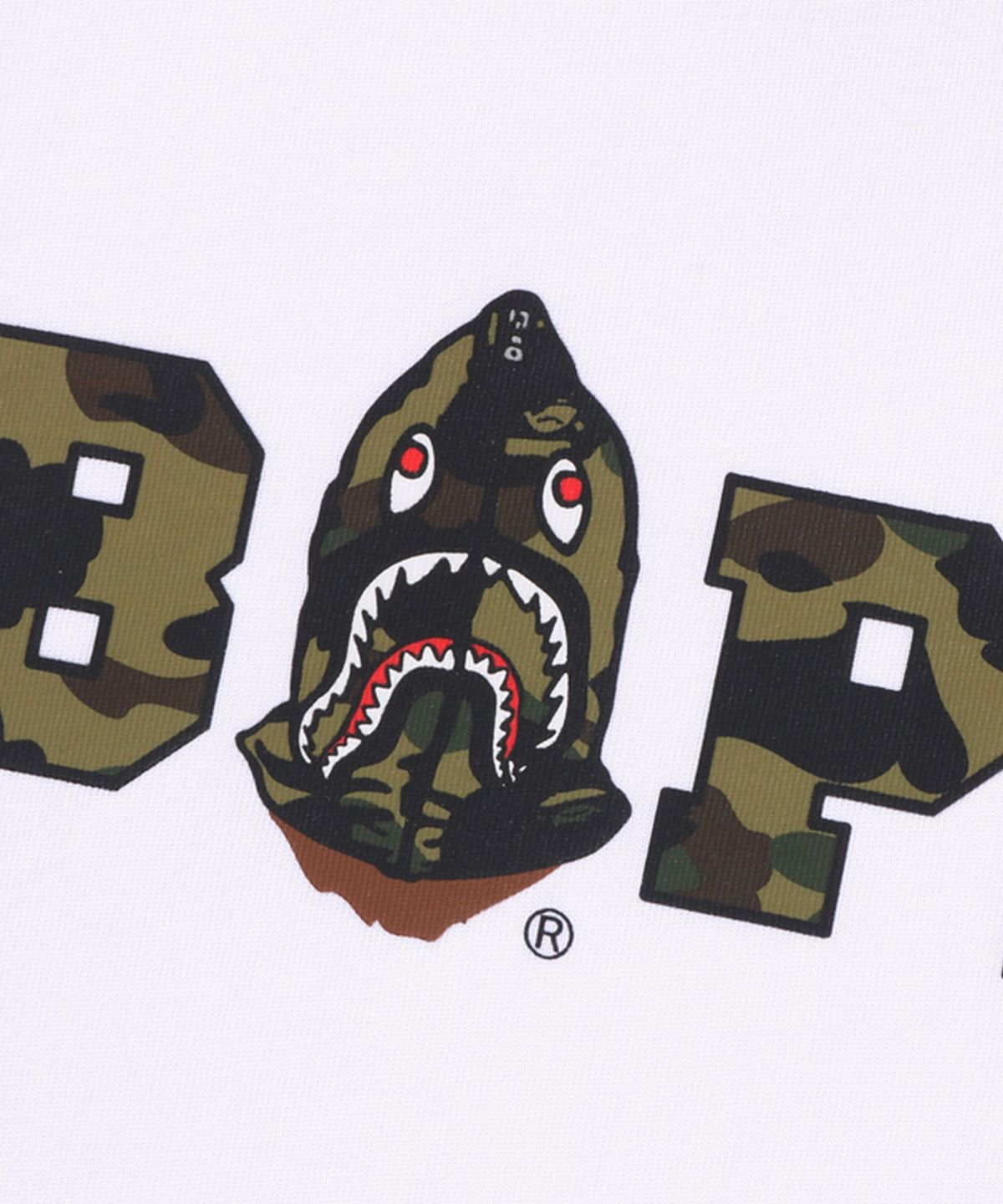 베이프(BAPE) 퍼스트 카모 BAPE 로고 릴렉스드 핏 티셔츠(M) WHITE