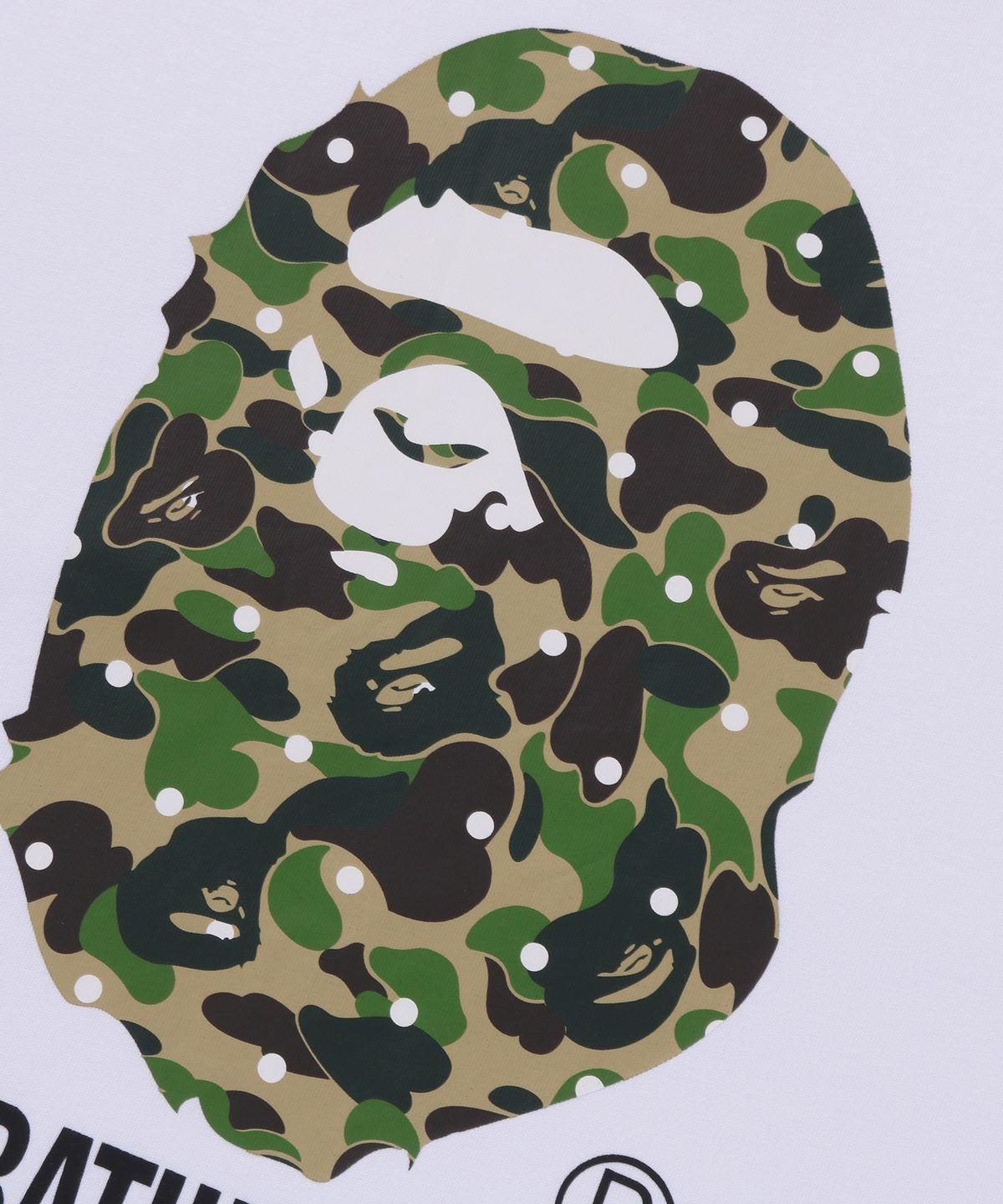 베이프(BAPE) ABC 도트 카모 BY BATHING APE 릴렉스드 핏 티셔츠(M) WHITE