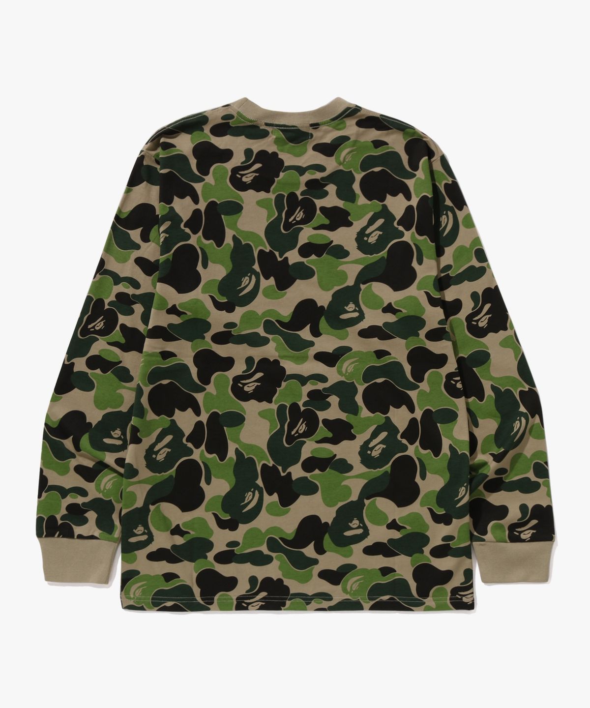 베이프(BAPE) ABC 카모 콜리지 롱슬리브 티셔츠(M) GREEN