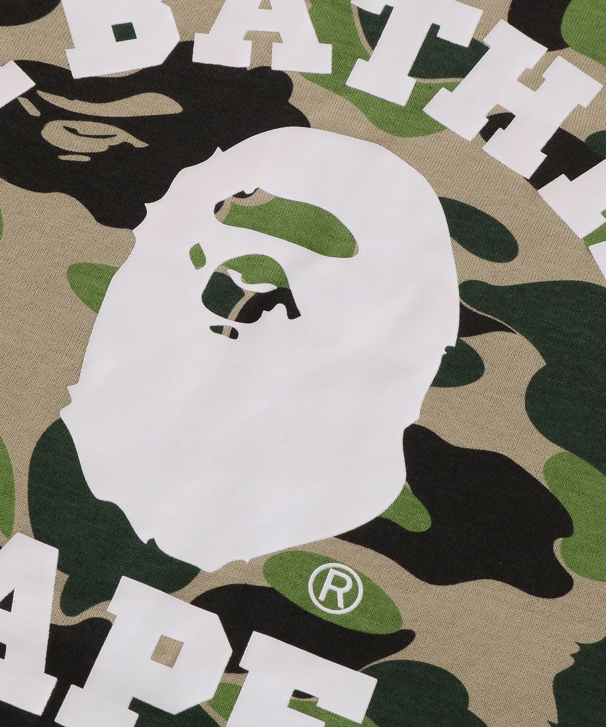 베이프(BAPE) ABC 카모 콜리지 롱슬리브 티셔츠(M) GREEN
