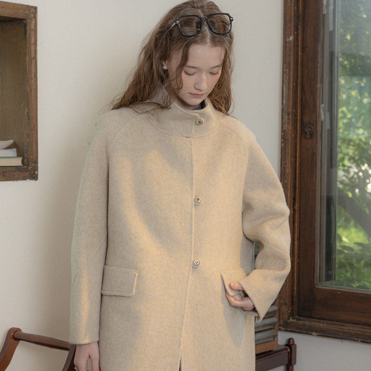 프라우드 마리(PROUD MARY) PM_Elegant round neck coat_2color