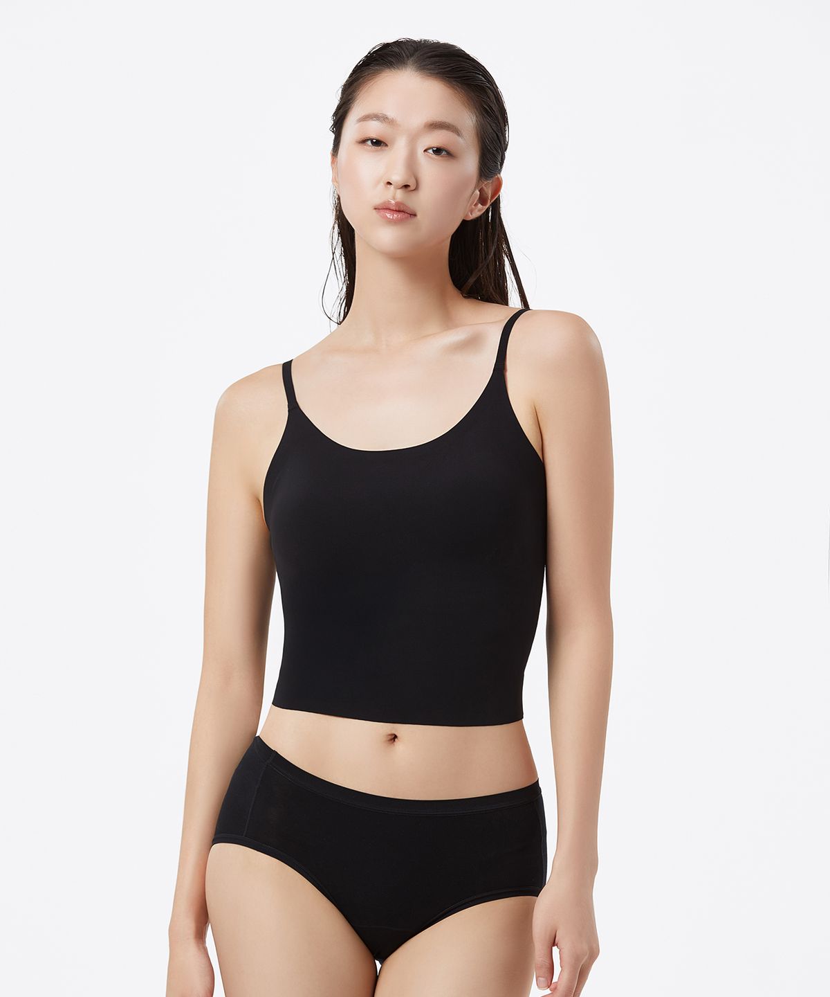 레브렌스(LEVRENCE) 레이어드 슬리브리스 크롭탑