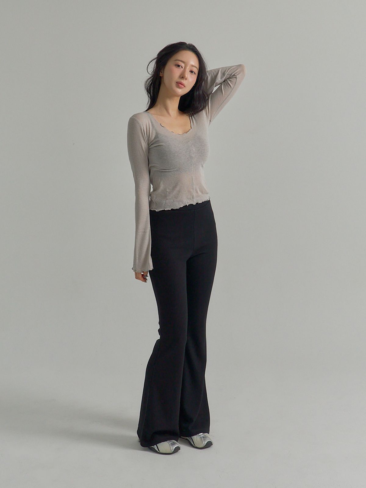 마스컬렉트(MARS COLLECT) 골지 부츠컷 블랙