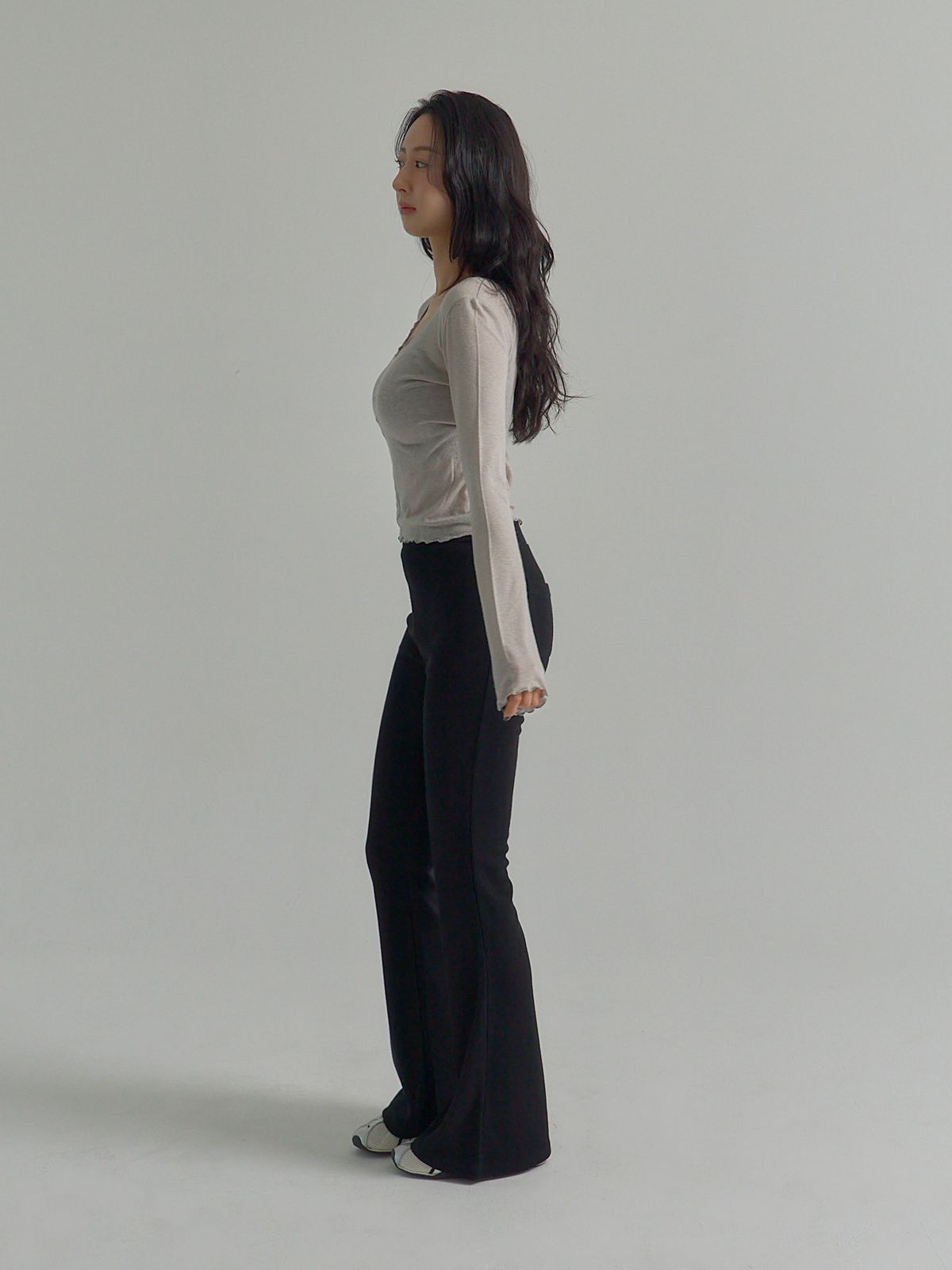 마스컬렉트(MARS COLLECT) 골지 부츠컷 블랙