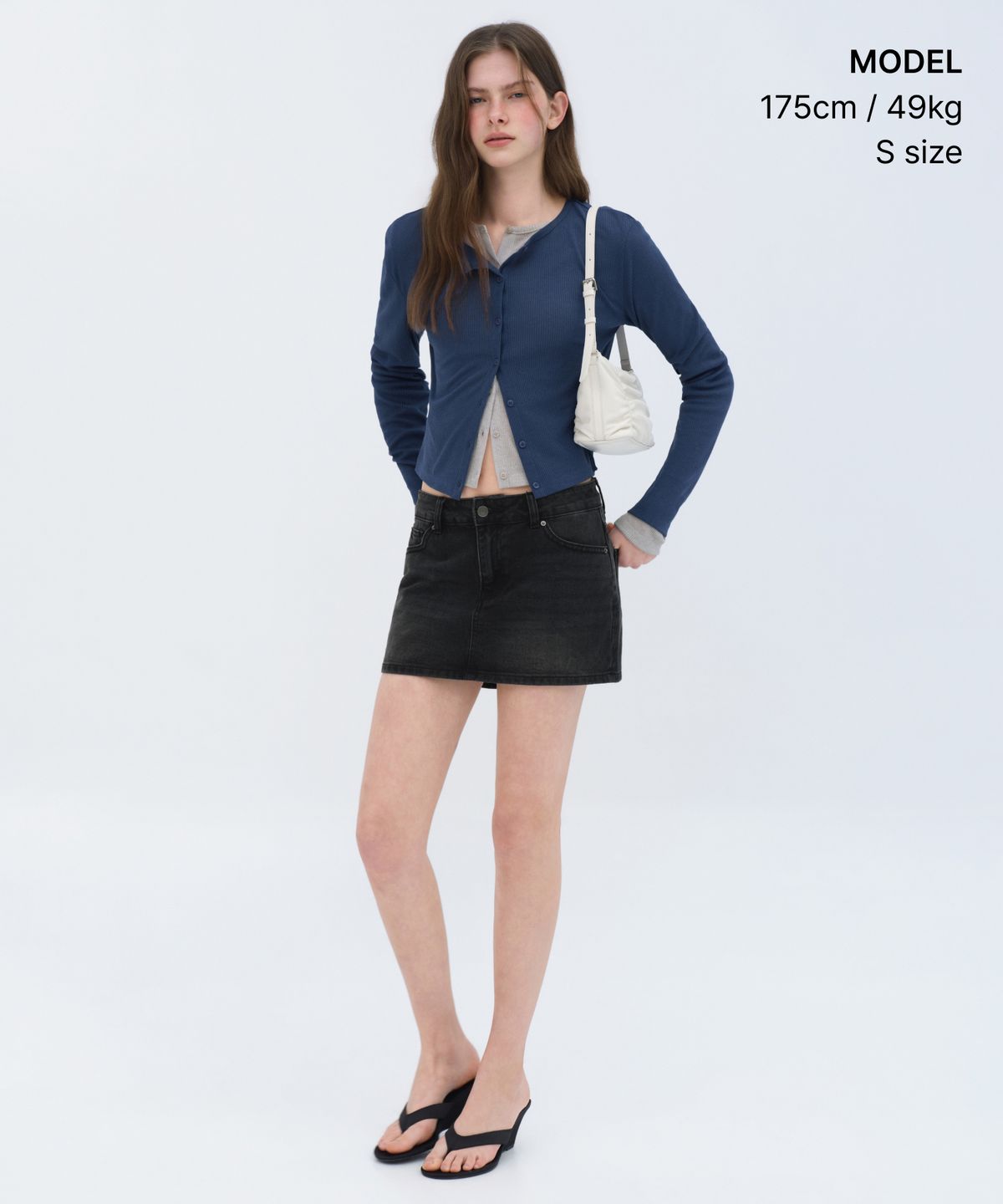 무신사 스탠다드 우먼(MUSINSA STANDARD WOMAN) 우먼즈 린넨 라이크 시어 저지 가디건 [미드나잇 블루]
