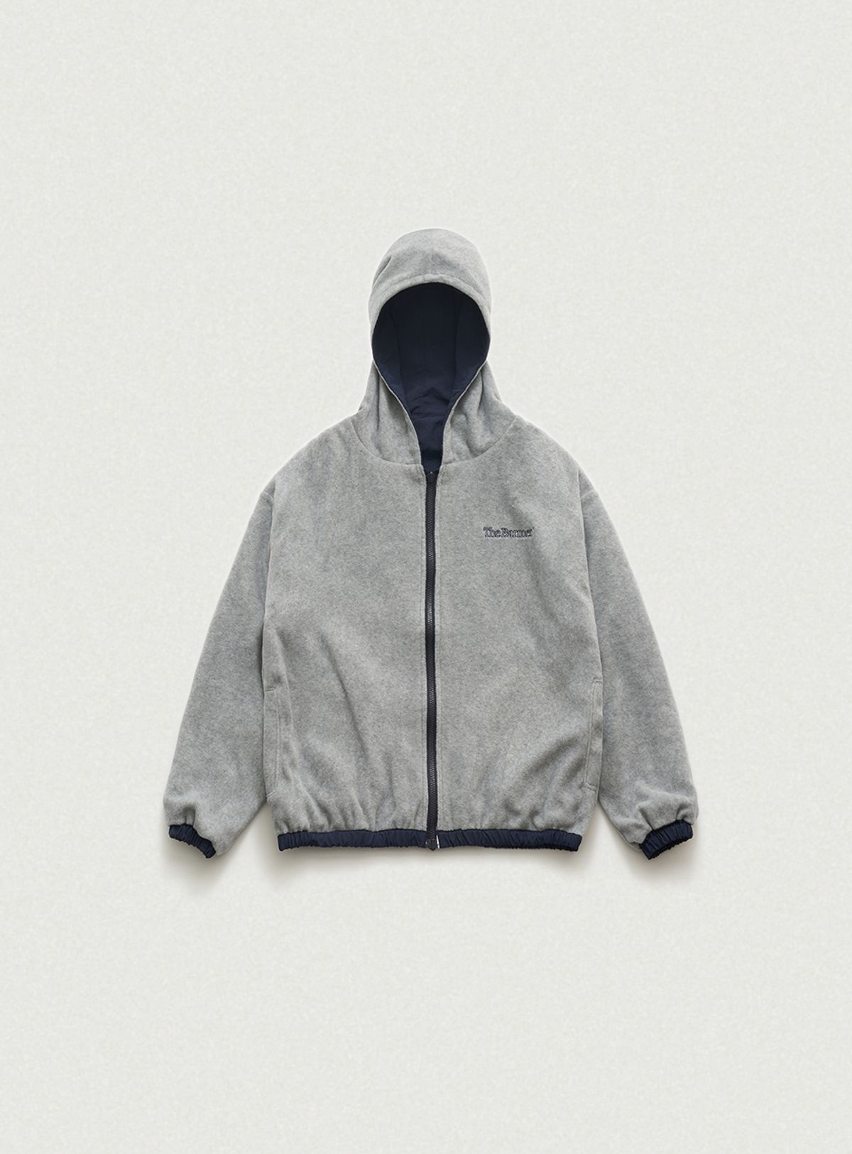더바넷(THEBARNNET) Snuggle Reversible Hooded Jacket_Navy