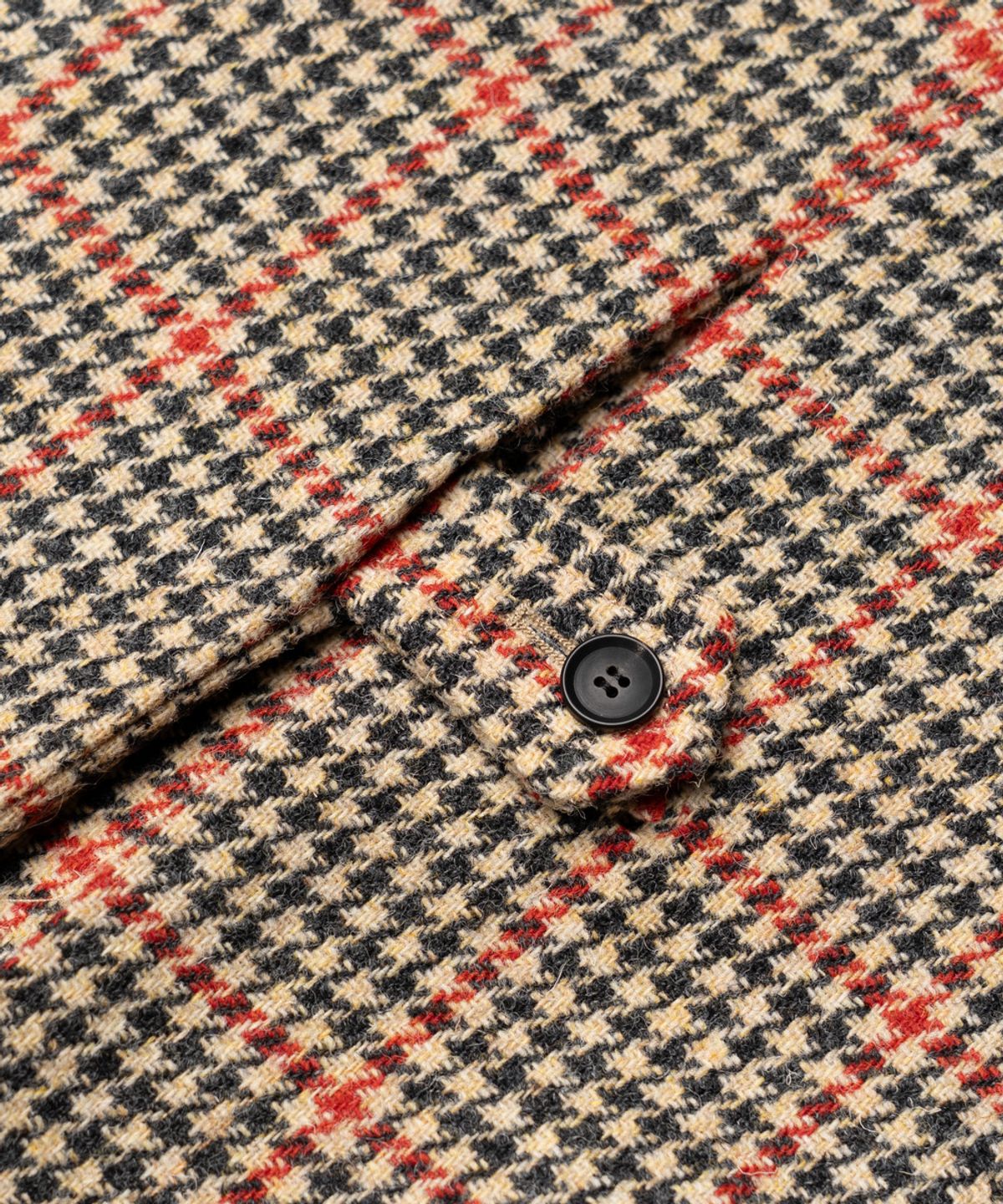 에든버러클럽(EDINBURGH CLUB) HARRIS TWEED HOUNDSTOOTH BALMACAAN COAT (BEIGE)