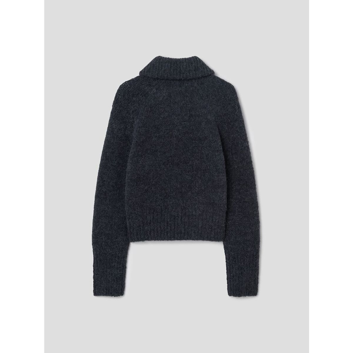 앙개(ANGGAE) High Collar Neck Cardigan  Dark Grey