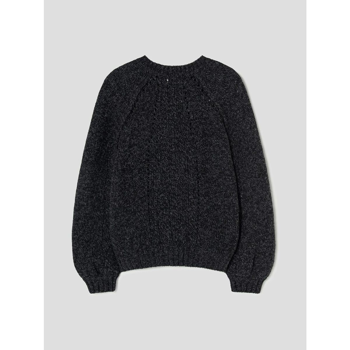 앙개(ANGGAE) Wilted Knit Cardigan  Black