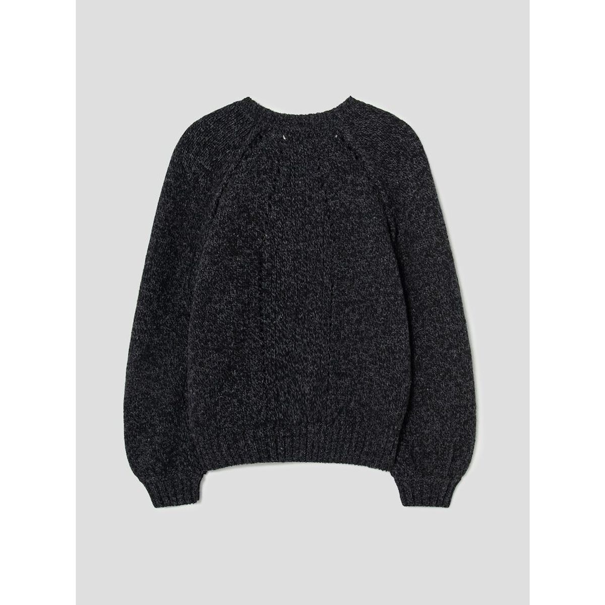 앙개(ANGGAE) Wilted Knit Pullover  Black
