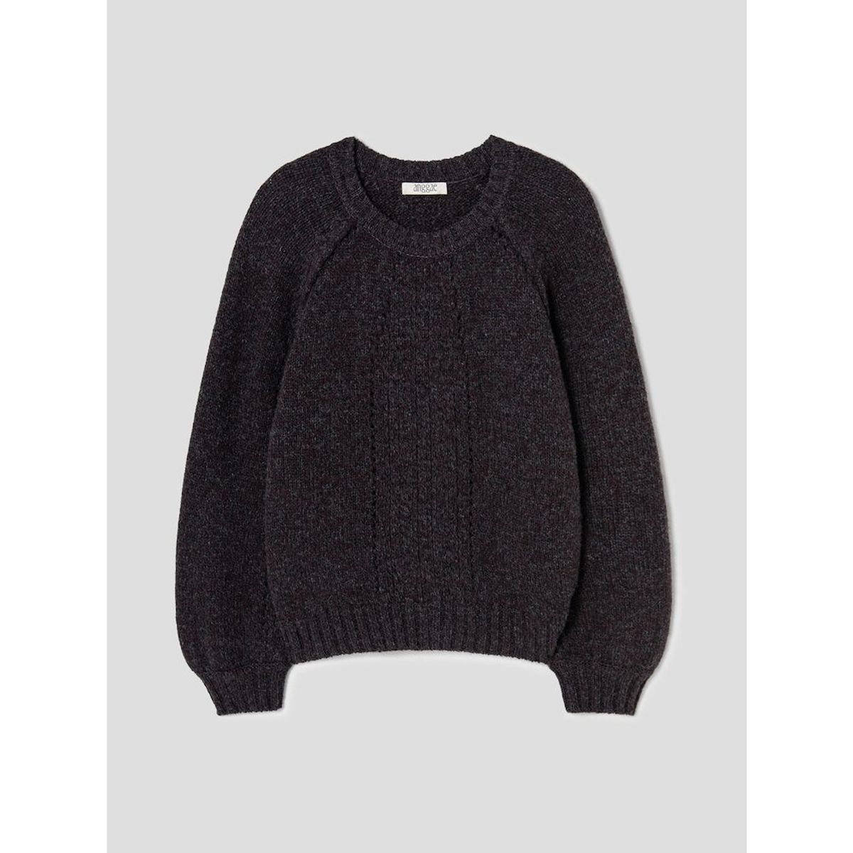 앙개(ANGGAE) Wilted Knit Pullover  Brown
