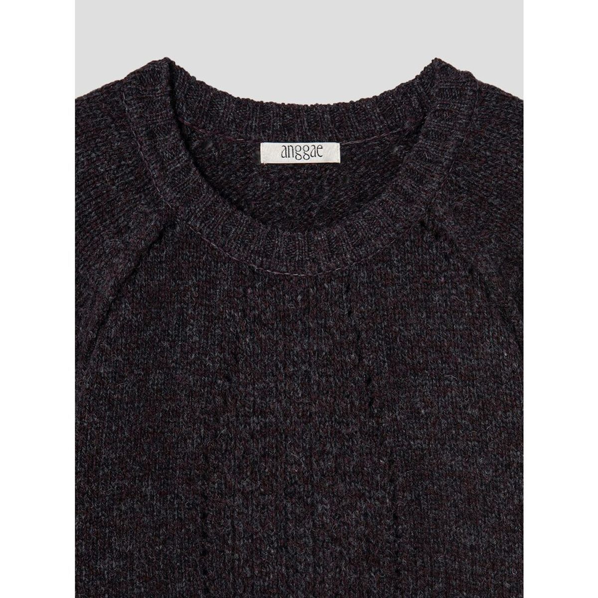 앙개(ANGGAE) Wilted Knit Pullover  Brown