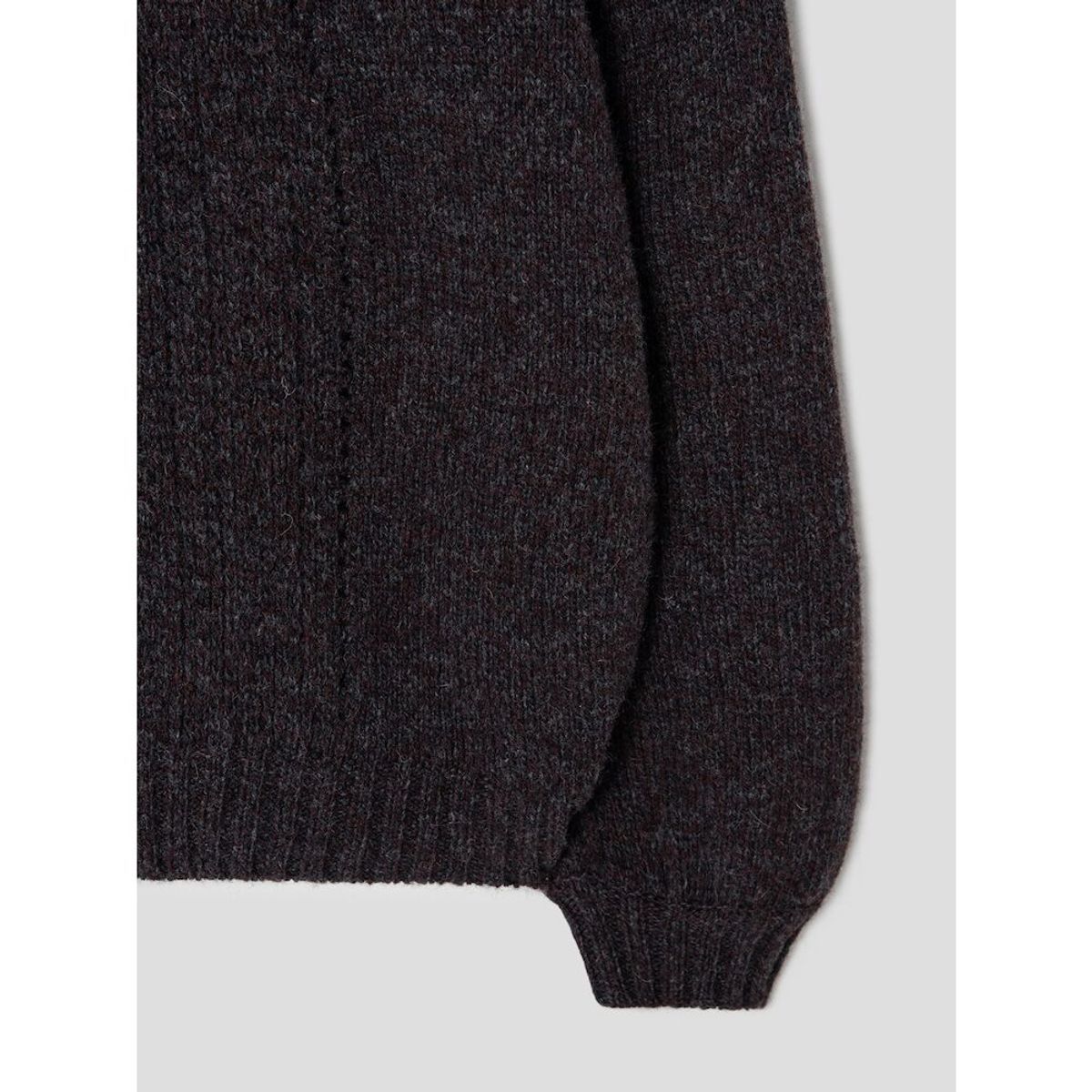 앙개(ANGGAE) Wilted Knit Pullover  Brown