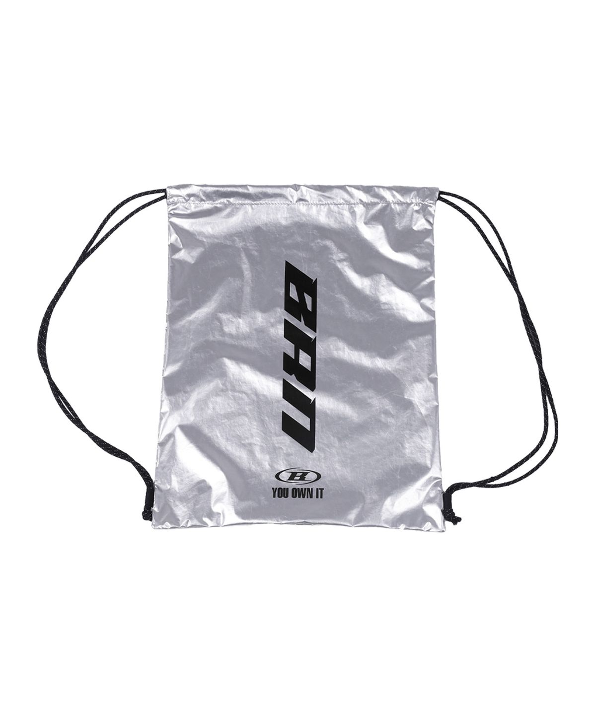 본투윈(BORN TO WIN) GLOSSY DRAWSTRING GYM SACK [SILVER]