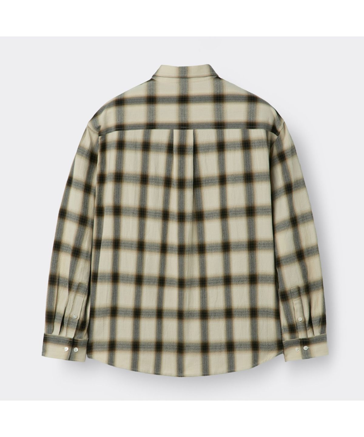 커스텀멜로우(CUSTOMELLOW) Beige Oversized Fit Check Shirt CWSAW25126BEX