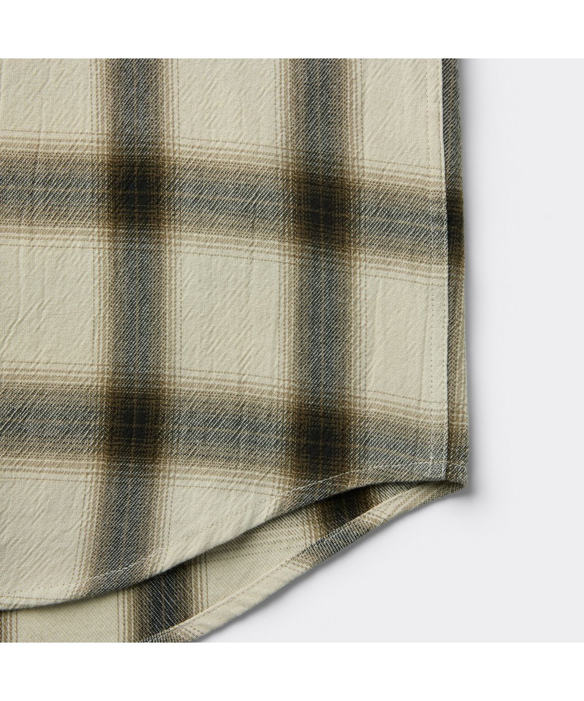 커스텀멜로우(CUSTOMELLOW) Beige Oversized Fit Check Shirt CWSAW25126BEX