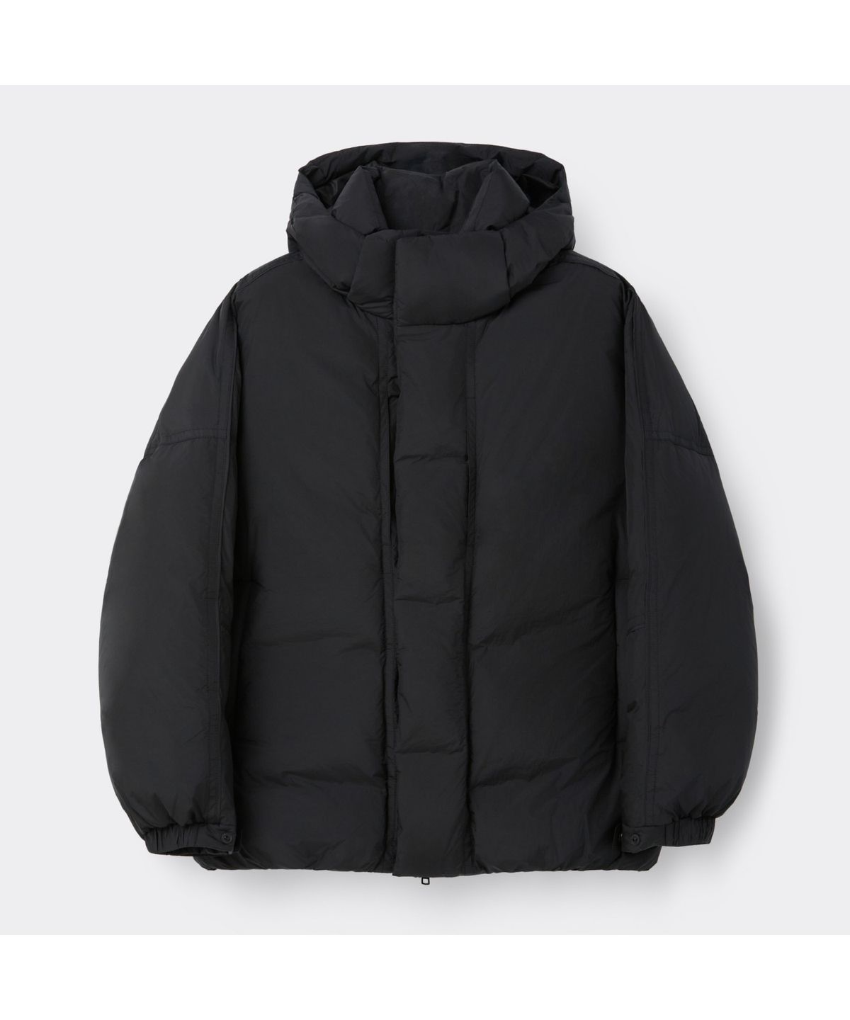 커스텀멜로우(CUSTOMELLOW) Black Middle Hood Down Jacket CWUAW25882BKX