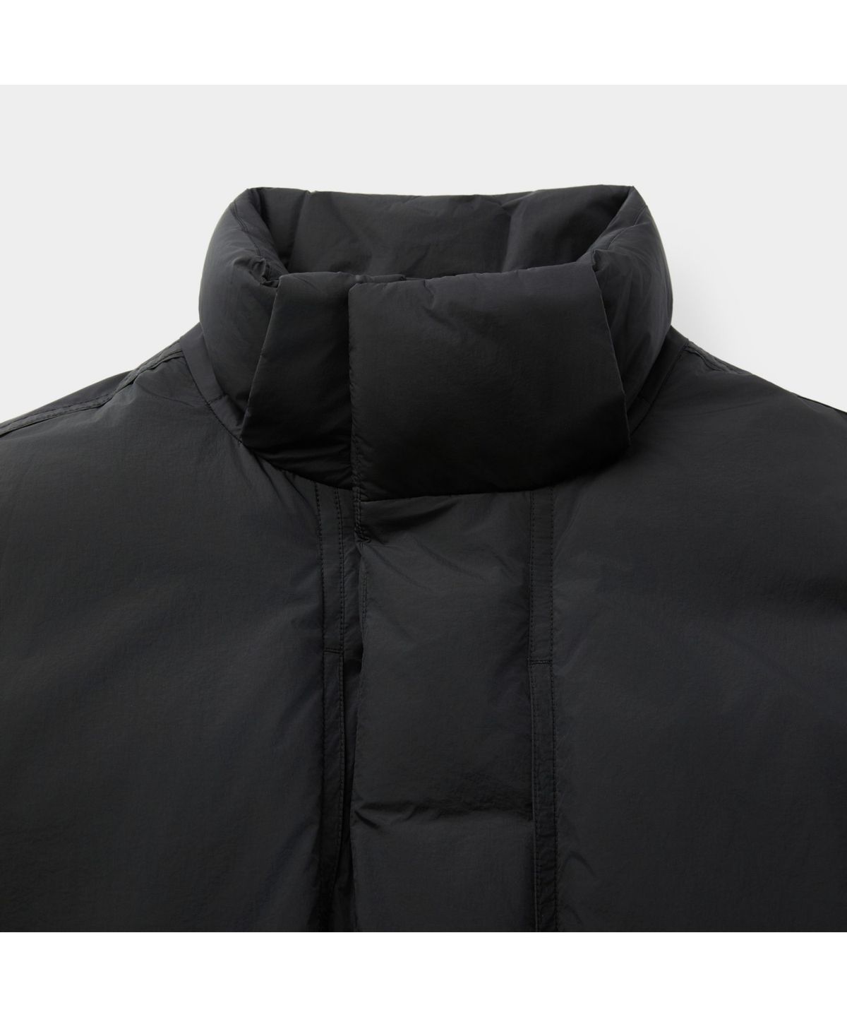 커스텀멜로우(CUSTOMELLOW) Black Middle Hood Down Jacket CWUAW25882BKX