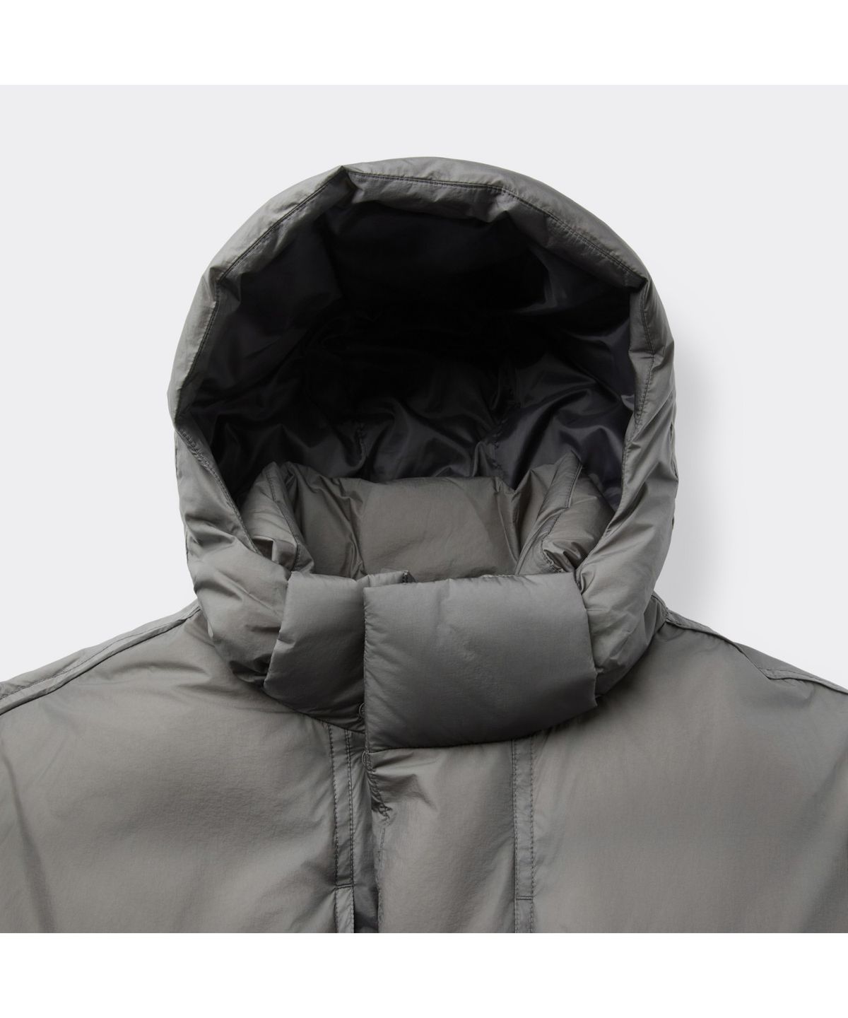 커스텀멜로우(CUSTOMELLOW) Grey Middle Hood Down Jacket CWUAW25882GYX