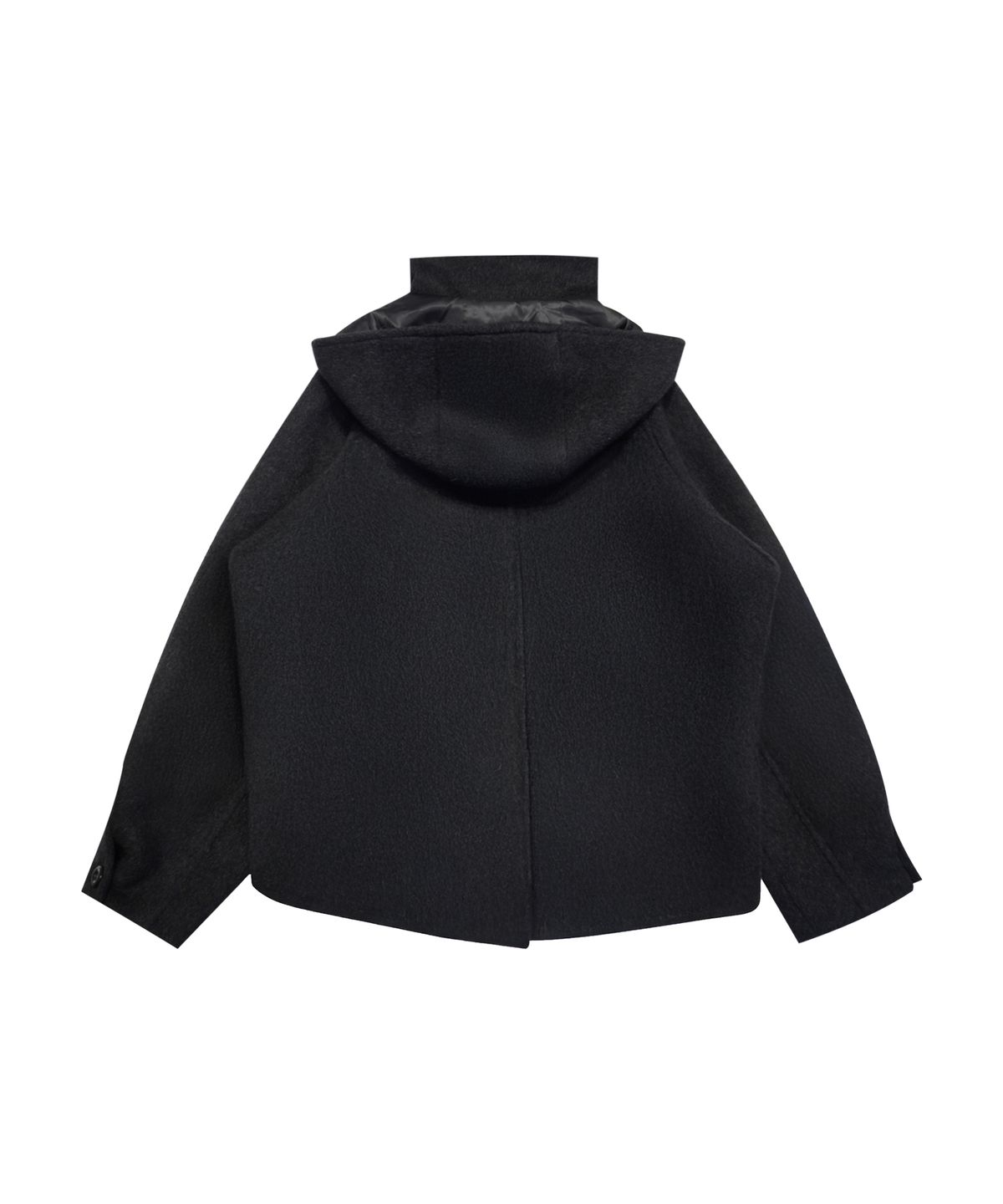 미레코(MIRECO) HOODED DOUBLE HALF COAT CHARCOAL